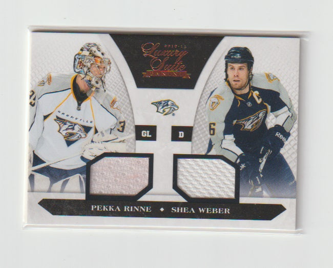 2010-11 Luxury Suite Dual Jersey #87 Pekka Rinne & Shea Weber