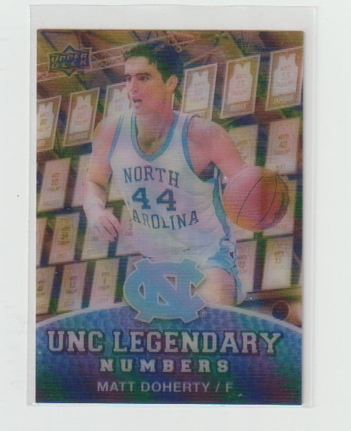 2010-11 North Carolina Legendary Numbers 3D #LN-22 Matt Doherty