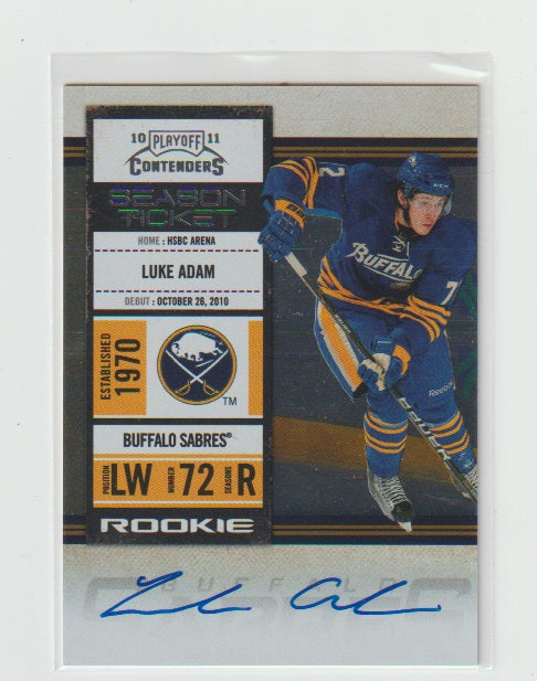 2010-11 Playoff Contenders Autograph Season Tickets #122 Luke Adam