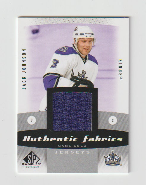 2010-11 SP Game Used Authentic Fabric #AF-JJ Jack Johnson