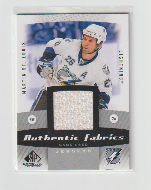 2010-11 SP Game Used Authentic Fabric #AF-ST Martin St. Louis