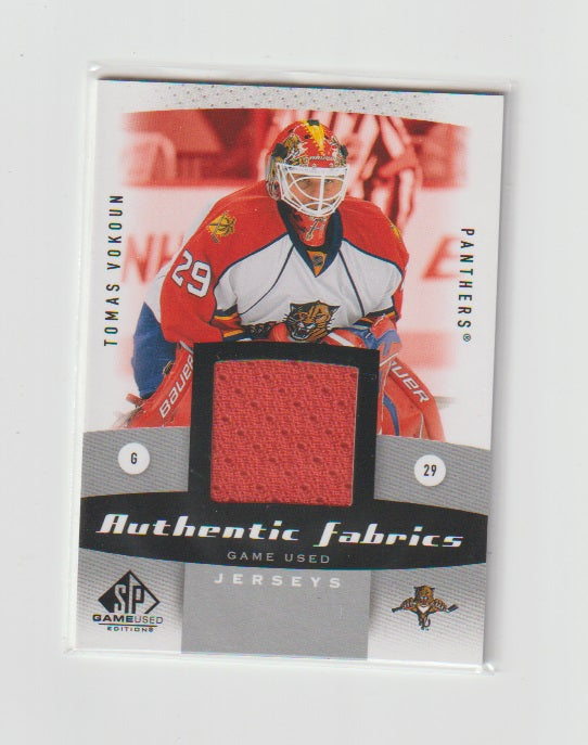 2010-11 SP Game Used Authentic Fabric #AF-VK Tomas Vokoun