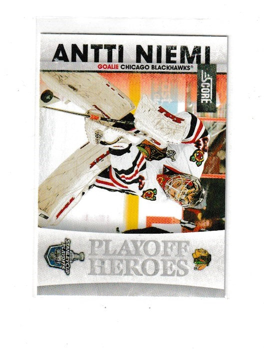 2010-11 Score Playoff Heroes #9 Antti Niemi