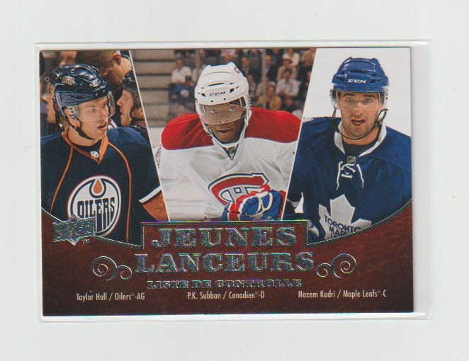 2010-11 Upper Deck French #250 Nazem Kadri, Taylor Hall & P.K. Subban