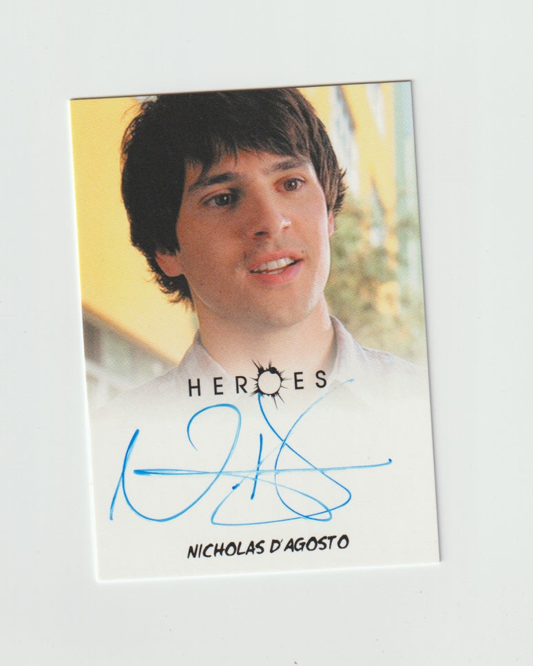 2010 Heroes Archives Autographs Nicholas D'Agosto as West Rosen