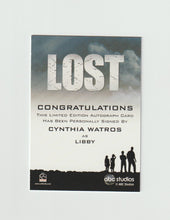 Load image into Gallery viewer, 2010 Lost Archives Autographs Cynthia Watros as Libby
