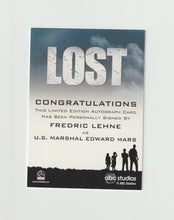 Load image into Gallery viewer, 2010 Lost Archives Autographs Frederic Lehne as U.S. Marshal Edward Mars
