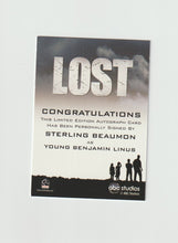 Load image into Gallery viewer, 2010 Lost Archives Autographs Sterling Beaumon as Young Benjamin Linus
