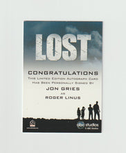 Load image into Gallery viewer, 2010 Lost Seasons 1-5 Autographs Jon Gries as Roger Linus
