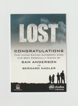 Load image into Gallery viewer, 2010 Lost Seasons 1-5 Autographs Sam Anderson as Bernard Nadler
