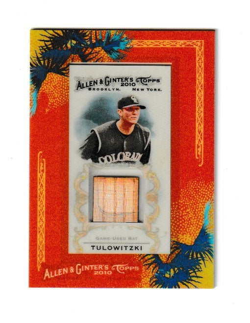 2010 Topps Allen and Ginter Relic #AGR-TT Troy Tulowitzki