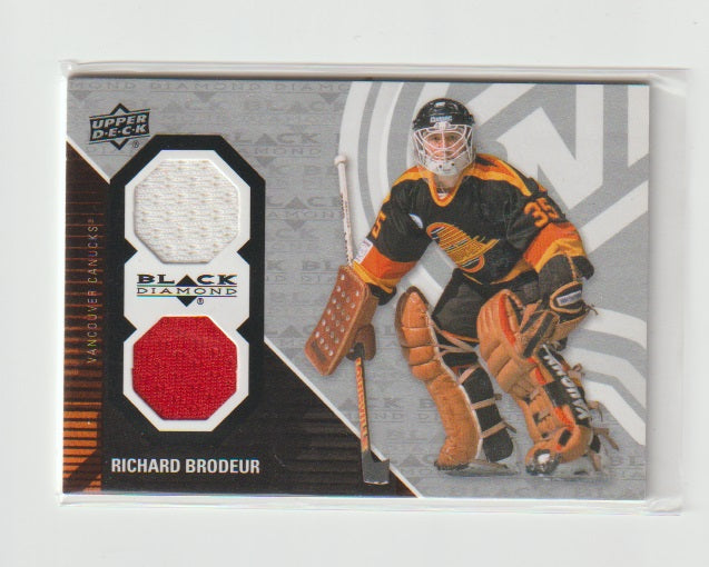 2011-12 Black Diamond Dual Jerseys #GOALIE-RB Richard Brodeur