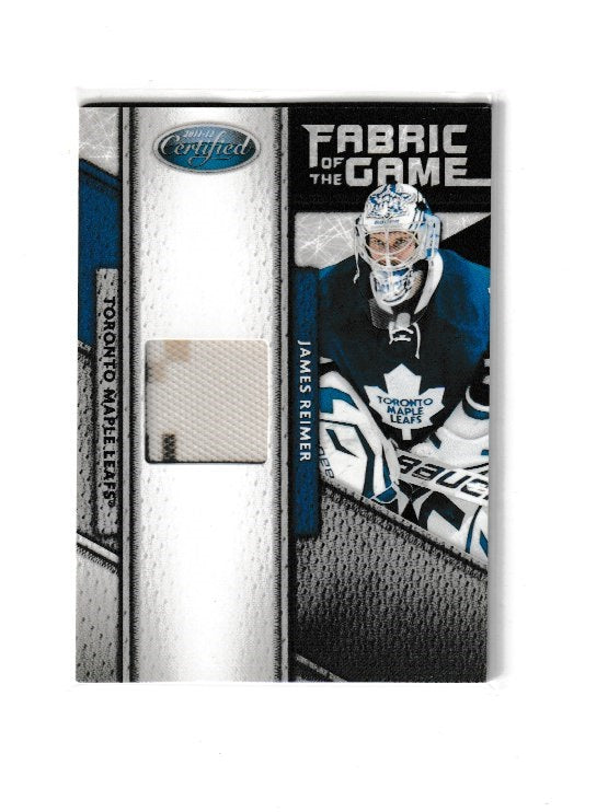 2011-12 Certified Fabric Of The Game #137 James Reimer