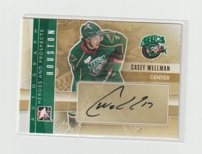 2011-12 ITG Heroes & Prospects Autographs #A-CW Casey Wellman