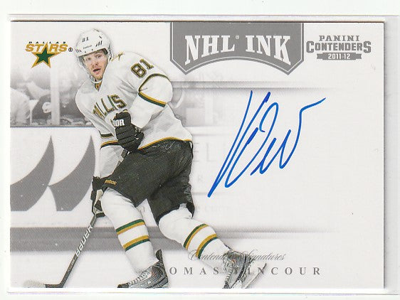 2011-12 Panini Contenders NHL Ink #15 Tomas Vincour