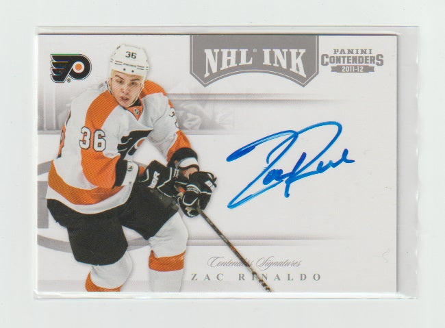 2011-12 Panini Contenders NHL Ink #43 Zac Rinaldo
