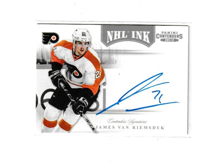 2011-12 Panini Contenders NHL Ink #44 James van Riemsdyk