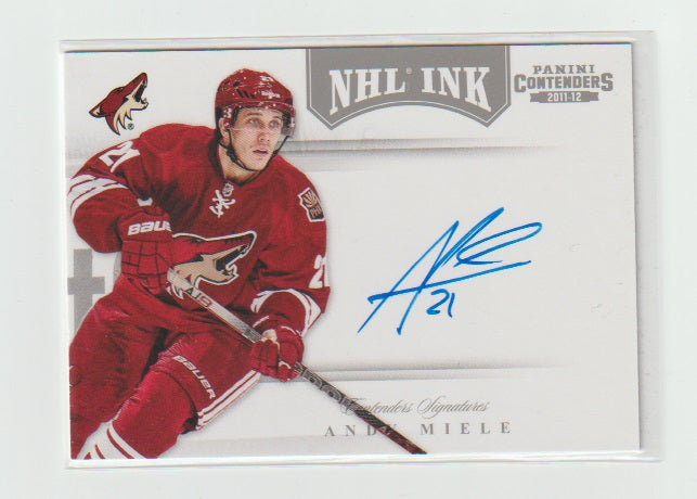 2011-12 Panini Contenders NHL Ink #51 Andy Miele
