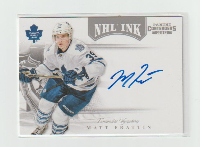 2011-12 Panini Contenders NHL Ink #59 Matt Frattin