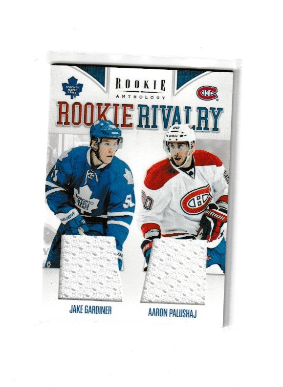 2011-12 Panini Rookie Anthology Rookie Rivalry Dual Jerseys #10 Jake Gardiner & Aaron Palushaj