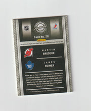 Load image into Gallery viewer, 2011-12 Panini Titanium Game Worn Gear Dual #28 James Reimer &amp; Martin Brodeur
