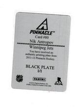 Load image into Gallery viewer, 2011-12 Pinnacle Black Printing Plate #80 Nik Antropov
