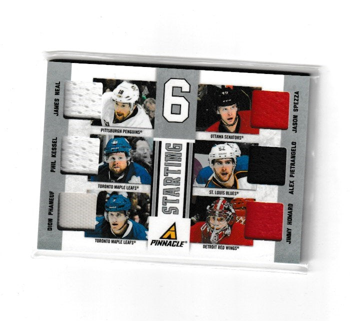 2011-12 Pinnacle Starting Six Threads #32 Phil Kessel, Dion Phaneuf, James Neal, Jimmy Howard, Alex Pietrangelo & Jason Spezza
