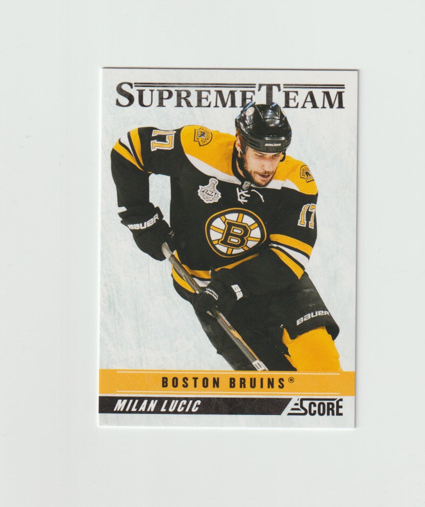 2011-12 Score Supreme Team #10 Milan Lucic