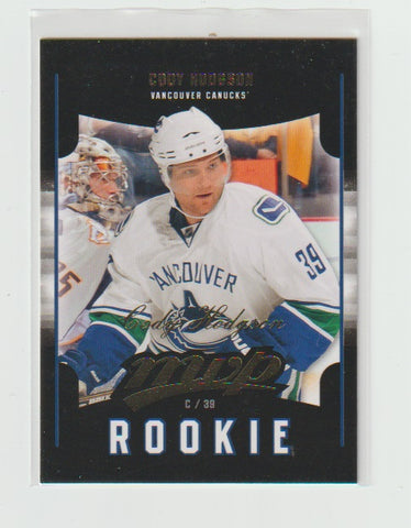 2010-11 Cody Hodgson Vancouver Canucks Game Worn Jersey - Rookie