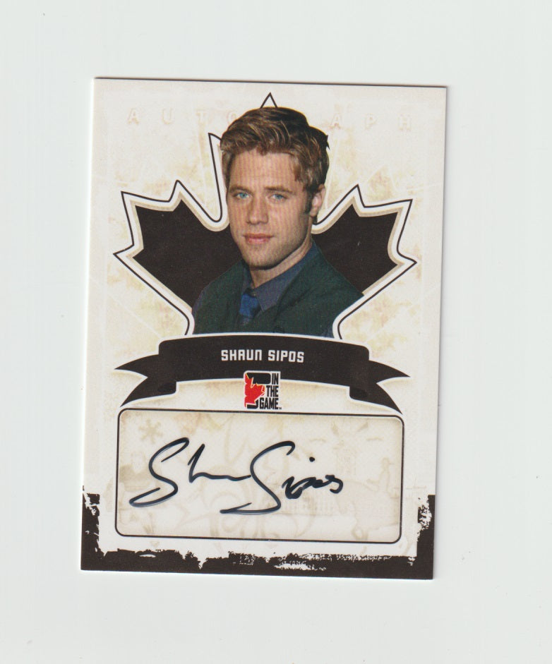 2011 Canadiana Autographs Black #A-SS1 Shaun Sipos