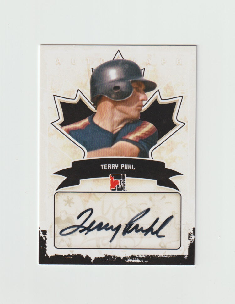 2011 Canadiana Autographs Black #A-TP1 Terry Puhl