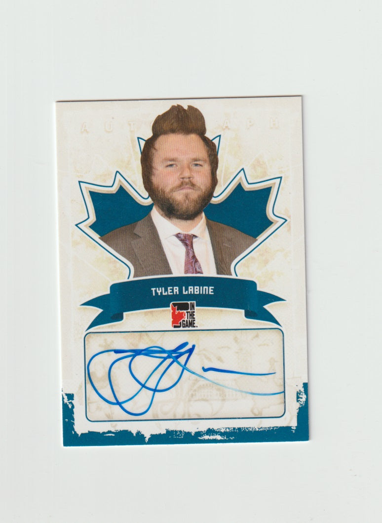 2011 Canadiana Autographs Blue #A-TL1 Tyler Labine