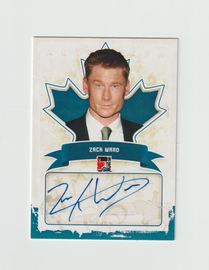 2011 Canadiana Autographs Blue #A-ZW2 Zack Ward