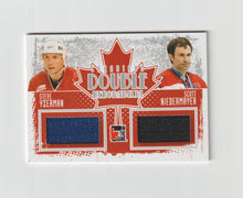 Load image into Gallery viewer, 2011 Canadiana Double Mega Memorabilia Silver #DM-06 Steve Yzerman &amp; Scott Niedermayer
