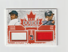 Load image into Gallery viewer, 2011 Canadiana Double Mega Memorabilia Silver #DM-14 Ferguson Jenkins &amp; Terry Puhl
