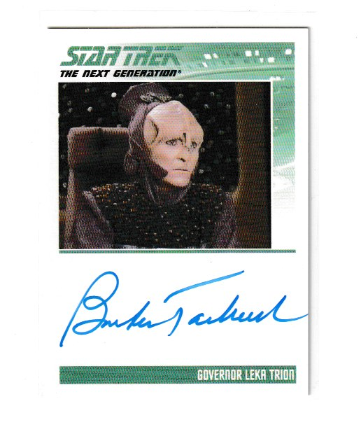 2011 Complete Star Trek The Next Generation Barbara Tarbuck as Gov Leka Trion Autograph