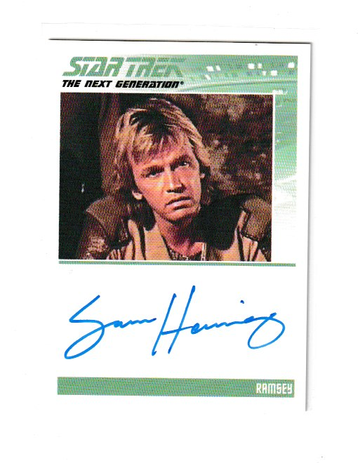 2011 Complete Star Trek The Next Generation Sam Hennings as Ramsey Autograph