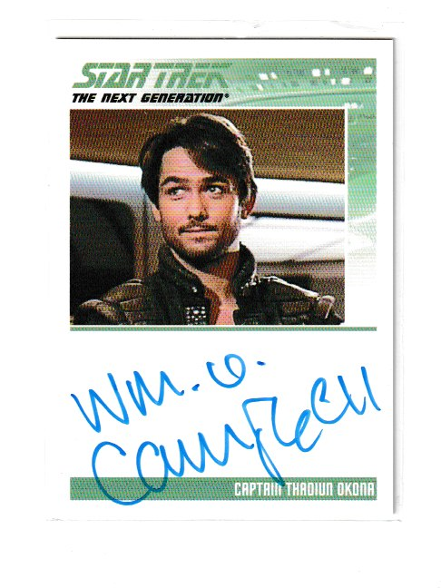 2011 Complete Star Trek The Next Generation William O Campbell as Captain Thadiun Okona Autograph