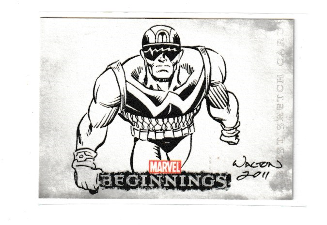 2011 Marvel Beginnings Sketch Wonder Man by Travis Walton