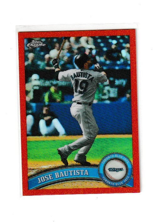 2011 Topps Chrome Orange Refractors #76 Jose Bautista