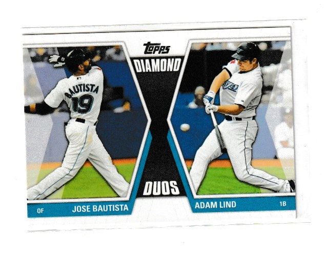 2011 Topps Update Diamond Duos #DD-14 Jose Bautista & Adam Lind