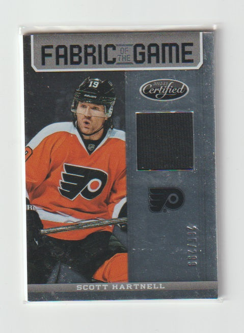 2012-13 Certified Fabric of the Game #FOG-SHA Scott Hartnell