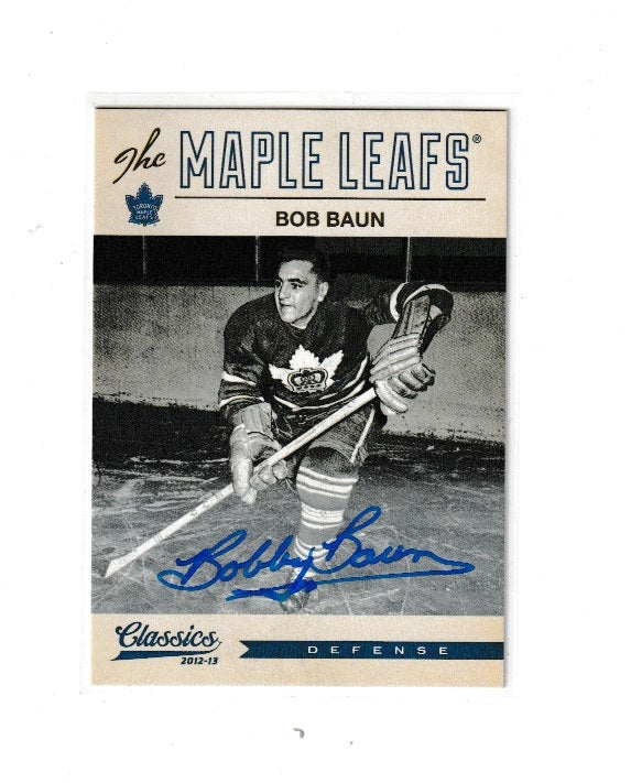 2012-13 Classic Signatures Autographs #138 Bob Baun