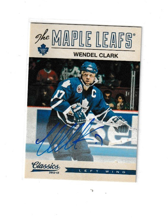 2012-13 Classics Signatures Autographs #19 Wendel Clark