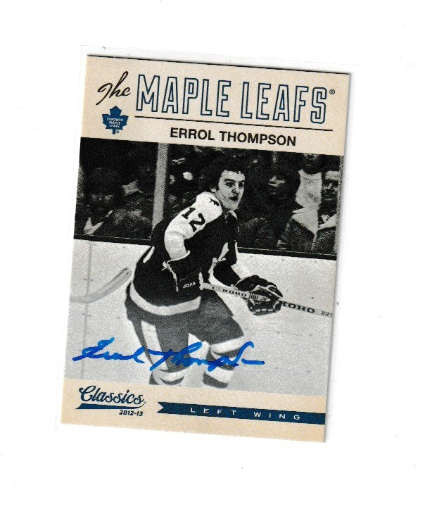 2012-13 Classics Signatures Autographs #23 Errol Thompson