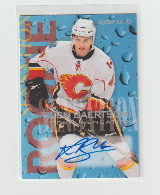 2012-13 Fleer Retro Rookie Sensations Autographs #17 of 18 Sven Baertschi