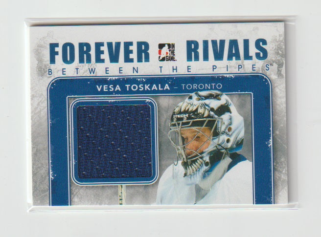 2012-13 ITG Forever Rivals Between The Pipes Memorabilia Blue #BTP-07 Vesa Toskala