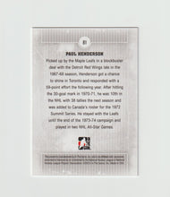 Load image into Gallery viewer, 2012-13 ITG Forever Rivals Gold #81 Paul Henderson
