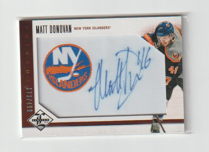 2012-13 Limited Autograph #220 Matt Donovan