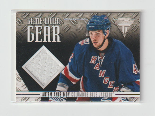 2012-13 Panini Titanium Game Worn Gear #GG-AA Artem Anisimov